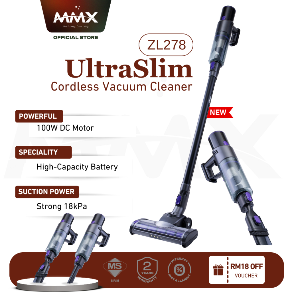 MMX UltraVac F23G Cordless Vacuum Cleaner | 23Kpa Suction Power ...