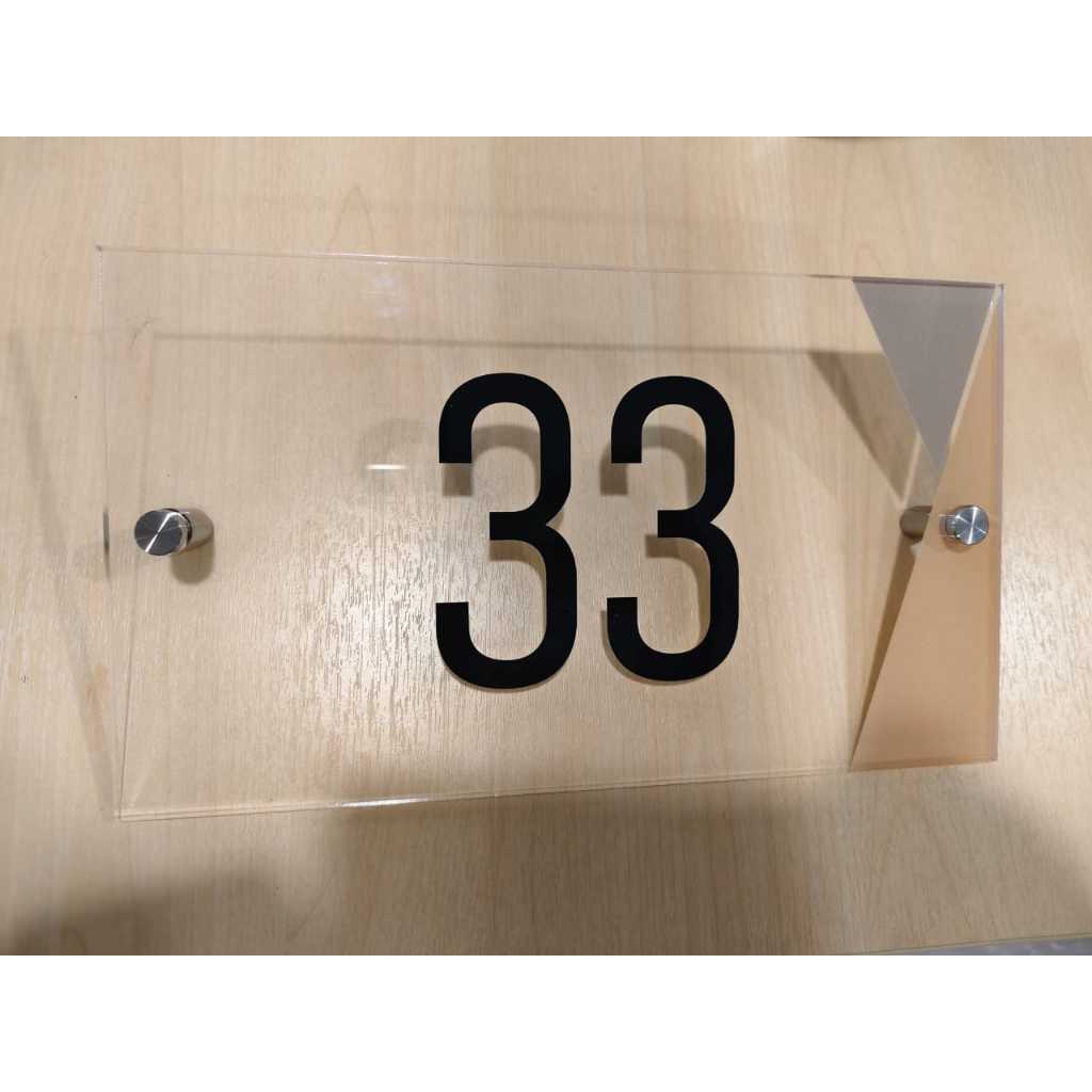 Acrylic House Number Plate With UV Print | Shopee Malaysia