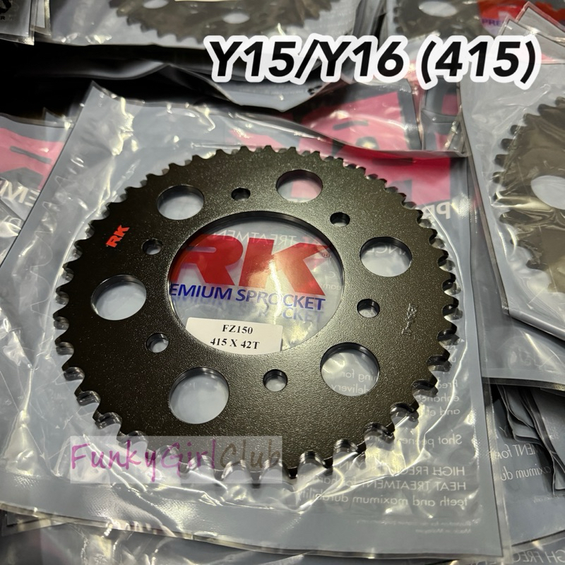RK TAMASHI 415 YAMAHA Y15ZR FZ150 Y16ZR Y15 Y16 REAR STEEL SPROCKET ...