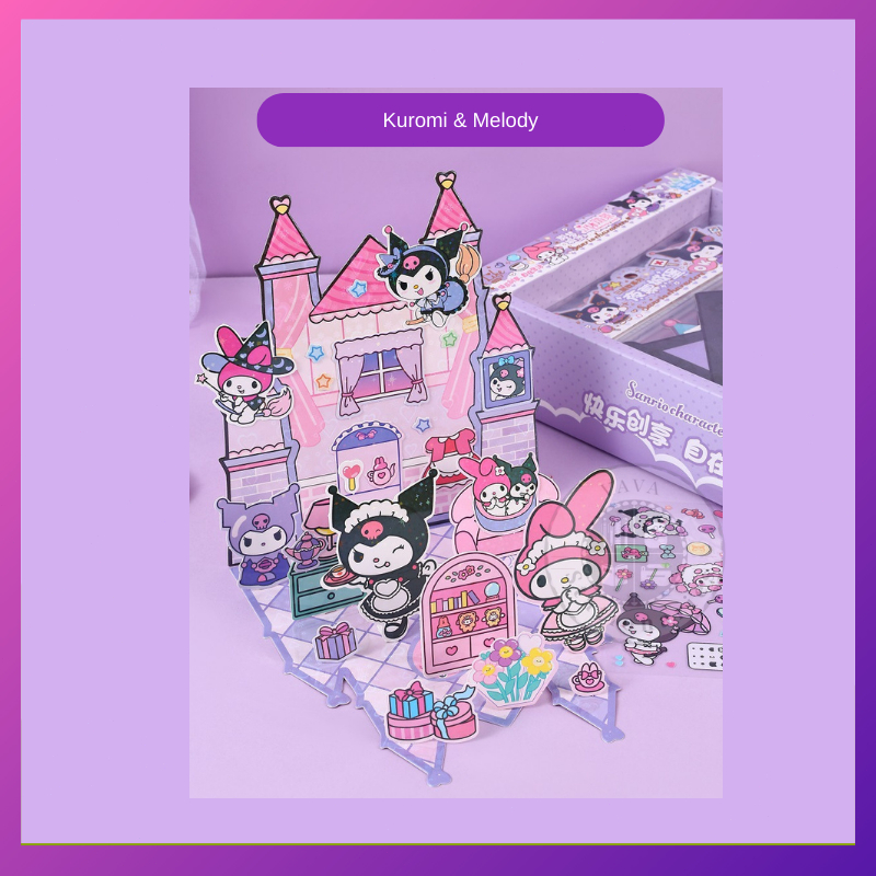 [VAVA Stationaries] Sanrio Quiet Book Castle No Cut Require Cupboard ...