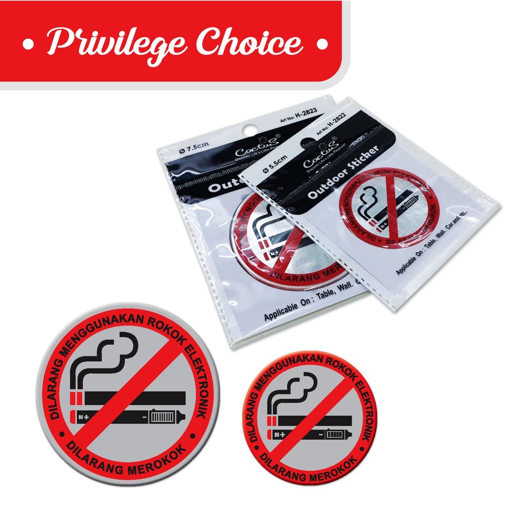 No Smoking No Vaping Table Sticker / Pelekat Dilarang merokok / No ...