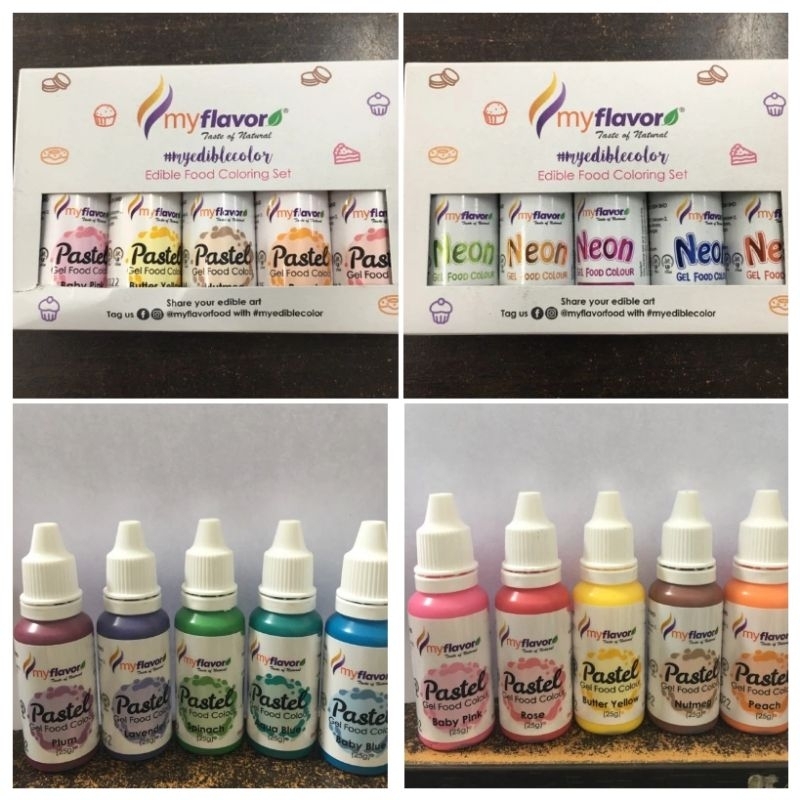YIBAKE Myflavor / my flavor pastel gel food colouring colour sunny