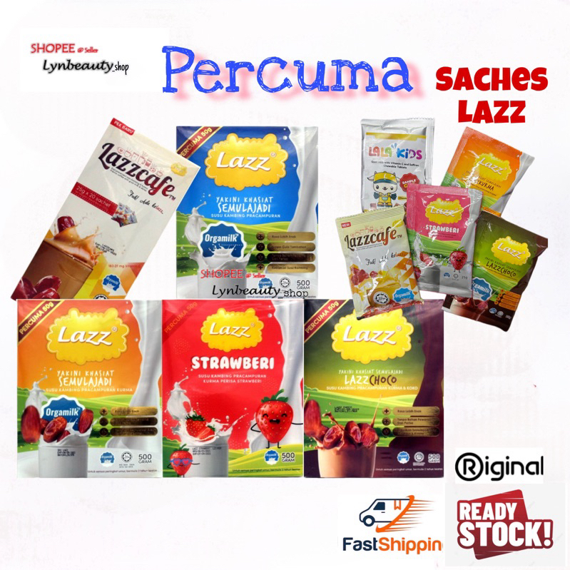 LAZZ SUSU KAMBING ORIGINAL ( ASLI/ KURMA/ CHOCO ) FREE GIFT SACHES LAZZ ...