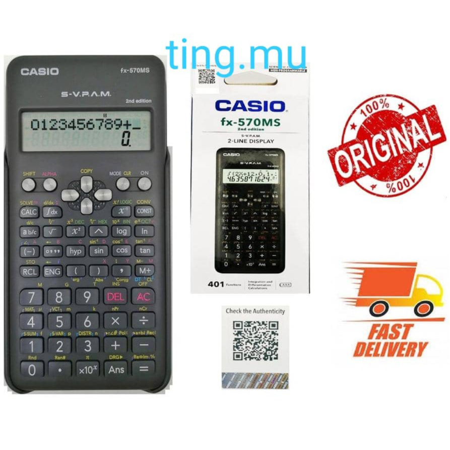 CASIO SCIENTIFIC CALCULATOR FX570MS 2ND EDITION (1YEAR WARRANTY) READY STOCK Shopee Malaysia