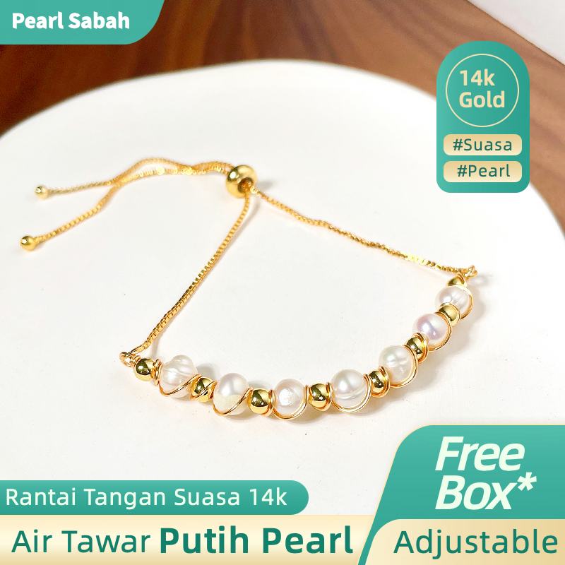 #PearlSabah [Rantai Adjustable Air Tawar Pearl] | Rantai Tangan Suasa ...