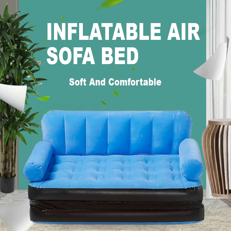 Small Multifunctional Folding Bed Portable Inflatable Flocking Recliner ...