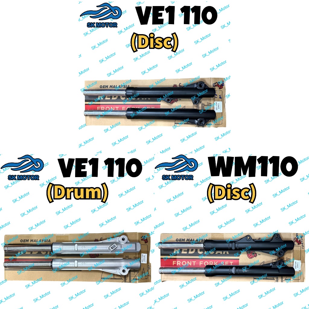 Red Cicak WMOTO WM110 WM (Disc) VE1 110 R (Disc) / H (No Disc/ Drum ...
