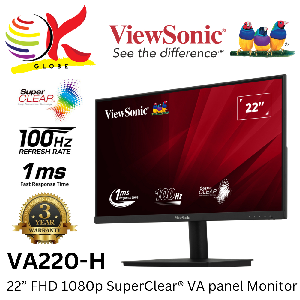 Viewsonic 22” VA220-H (100Hz/1ms) / VA22E2-H (100Hz/5ms) LED Flat FHD ...