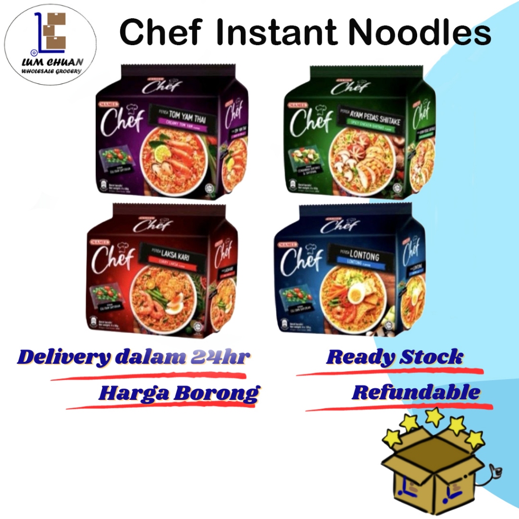 Mamee Chef Instant Noodles (Bundle) 82/95gm x 4's | Shopee Malaysia