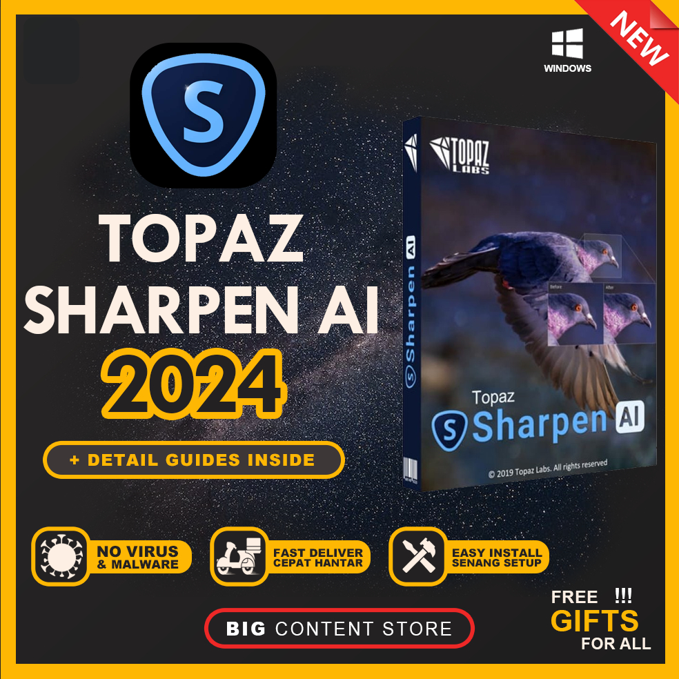 Topaz Sharpen AI v4.1💯 EASY INSTALL SOFTWARE 💯 LIFETIME PREMIUM 💯 FAST ...