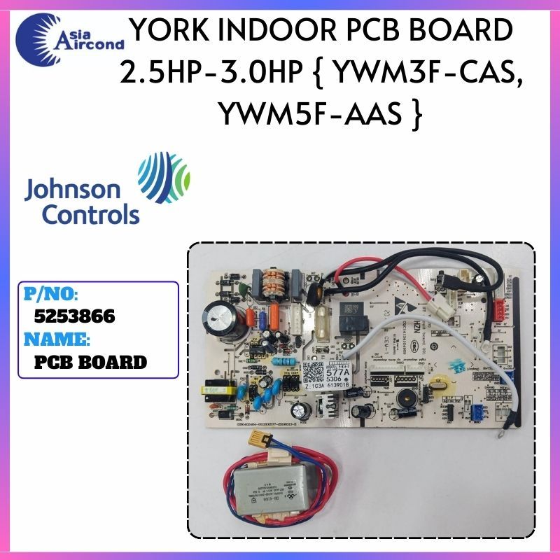 YORK JOHNSON CONTROLS INDOOR PCB BOARD 2.5HP-3.0HP YWM3F-CAS & YWM5F ...