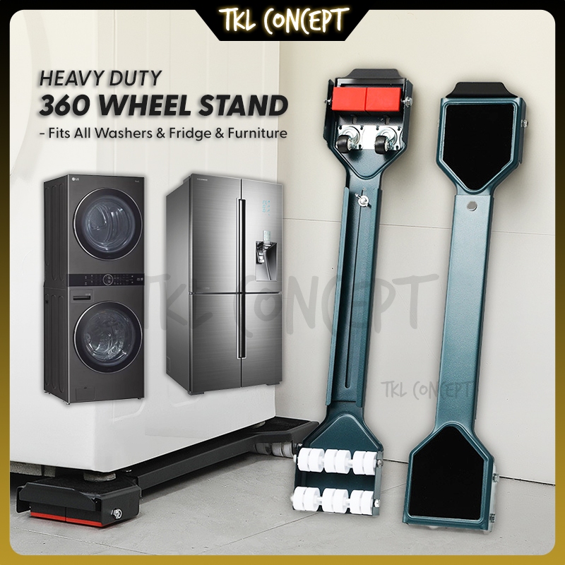 500KG Heavy Duty Washing Machine Stand Wheel Roda Fridge Mesin Basuh ...