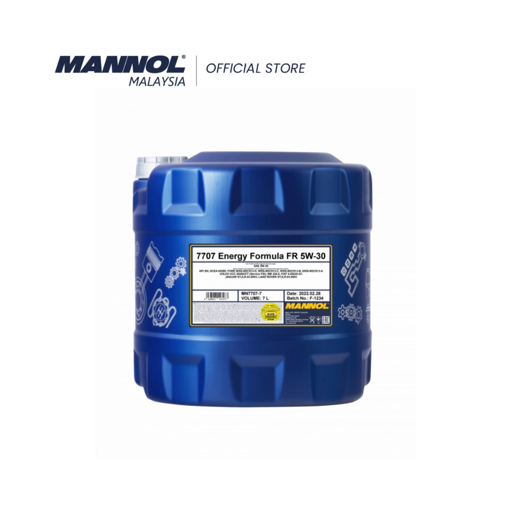 MANNOL Energy 5W-30 Motoröl – 10 Liter, HC-Synthese, Für Viele Marken Freigegeben