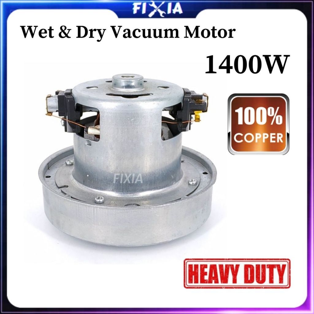 Heavy Duty 1400W Vacuum Cleaner Motor Dry Aluminum Copper 1400Watt ...