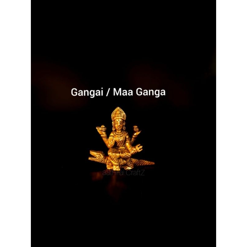 Gangai / Maa Ganga (S) Brass Antique Finish Goddess Ganga Brass ...