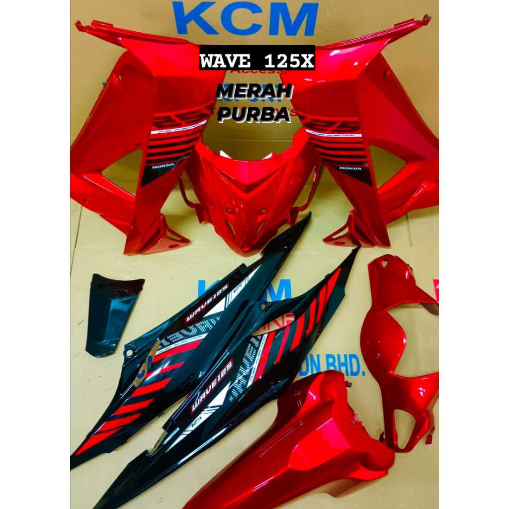 COVERSET WAVE ULTIMO/WAVE 125X DESIGN MERAH PURBA BATMAN | Shopee Malaysia