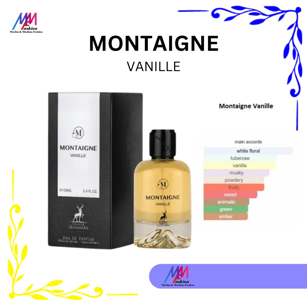 Parfum Montaigne Vanille – Maison Alhambra – Eau De Parfum 100 Ml – Neuf Sous Emballage – Senteur Vanillée