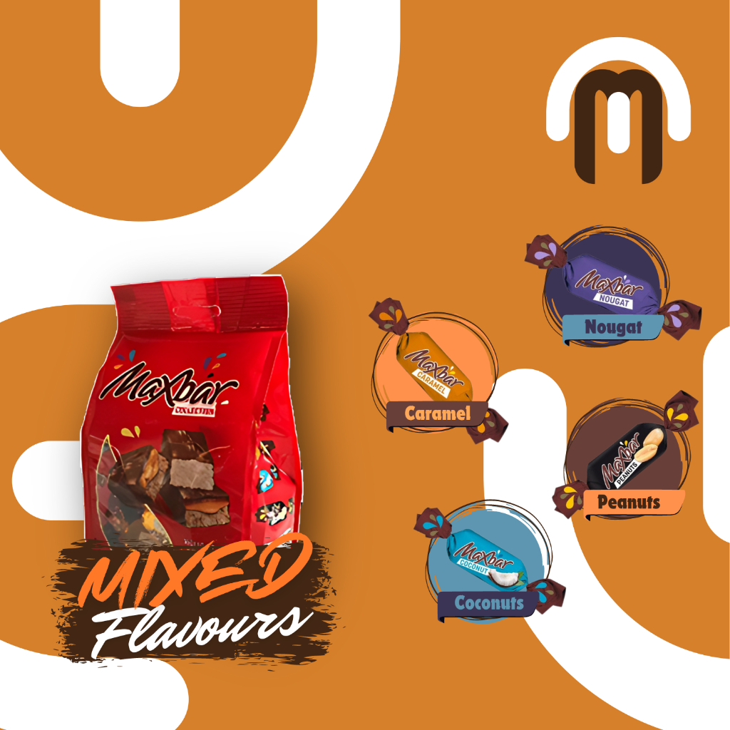 Maxbar Collection Candy Chocolate (Coklat) snacks - (142g small & 430g ...