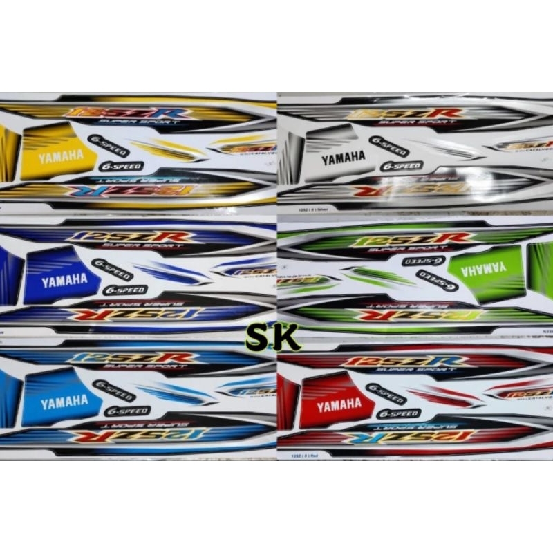 YAMAHA Y125 Y125Z Y125ZR Z125 (8) STRIPE BODY STICKER STIKER (READY ...