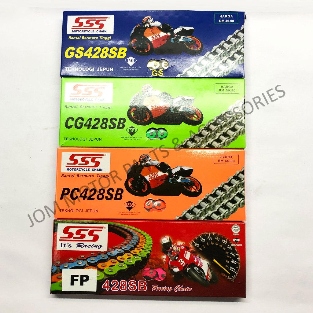 SSS 428 SB Colourful Motorcycle Chain Rantai Motor Berwarna (4 Colours ...