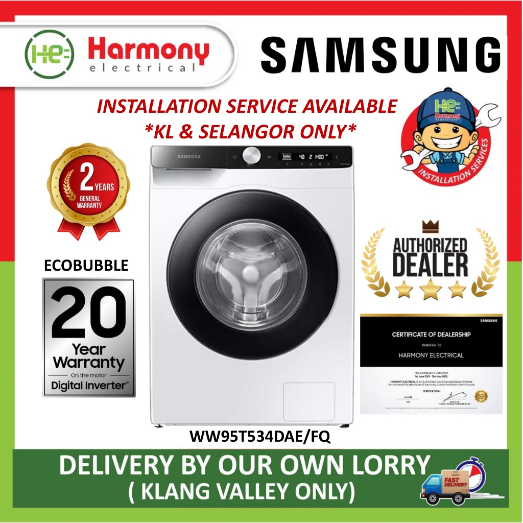 OFFER (FREE DELIVERY + INSTALL KL ) SAMSUNG 9.5kg Front Load Washer