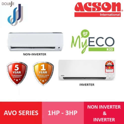 Acson Avo Series Wall Mounted R32 Non Inverter/Inverter Aircond ...