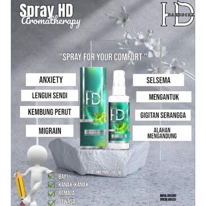 HD HEALTH SPRAY AROMATHERAPY(RUAM,STRESS, MIGRAINE) | Shopee Malaysia
