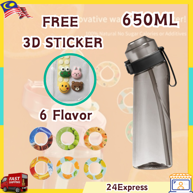 【Free Flavor 】650ML Fruit Flavour Fragrance Water Bottle Straw Cup BPA ...