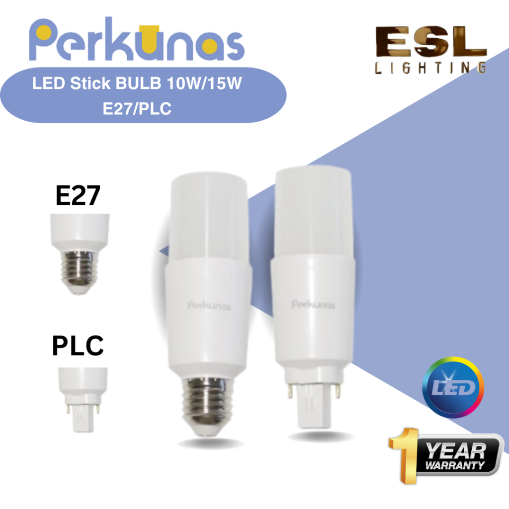 ESL LIGHTING PERKUNAS LED STICK Bulb E27/PLC 10W/15W | Shopee Malaysia