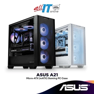 ASUS A21 Tempered Glass Side Panel Micro ATX (mATX) Gaming PC Casing | No Case Fans Included