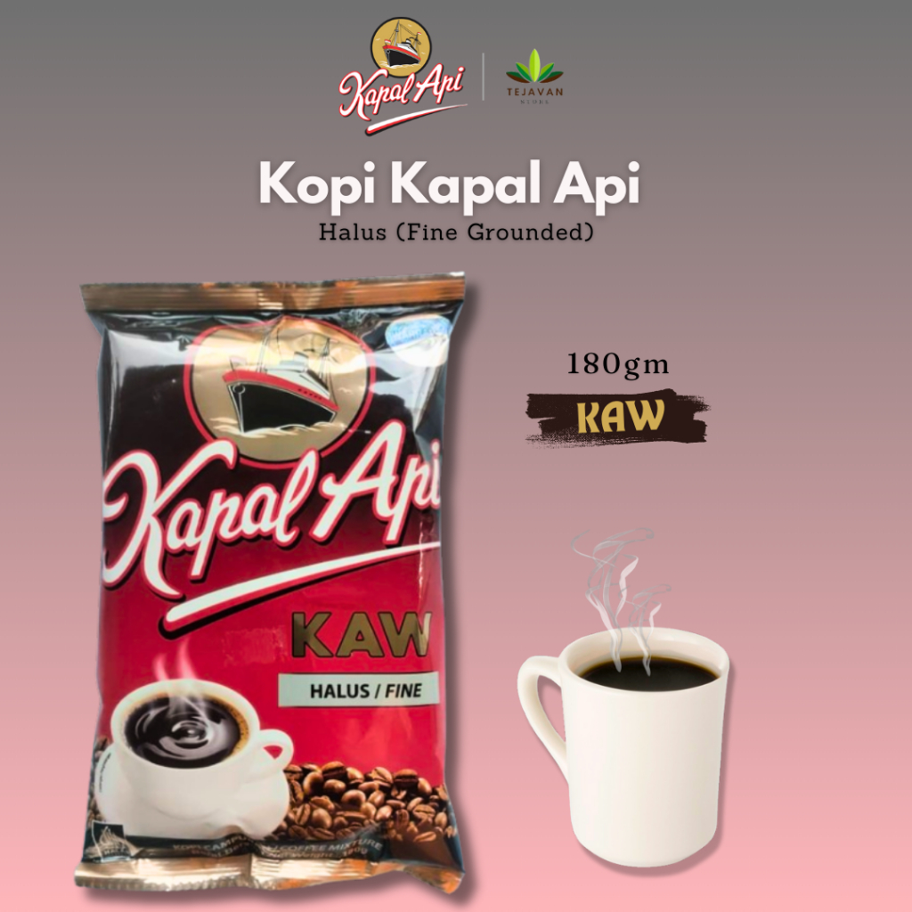 Kopi KAPAL API Kaw Halus, Kapal Api Brand Indonesian Coffee Strong Kaw ...