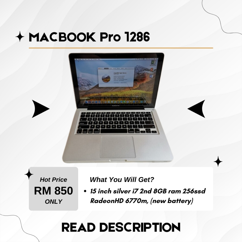 MBP 2012 Laptops Graphic Design i9 i7 i5 notebook Shopee Malaysia