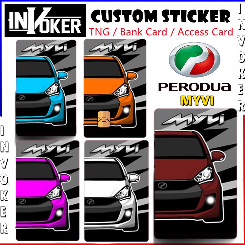 PERODUA MYVI ICON - Touch n Go Card Sticker Cover / TNG CARD Sticker ...