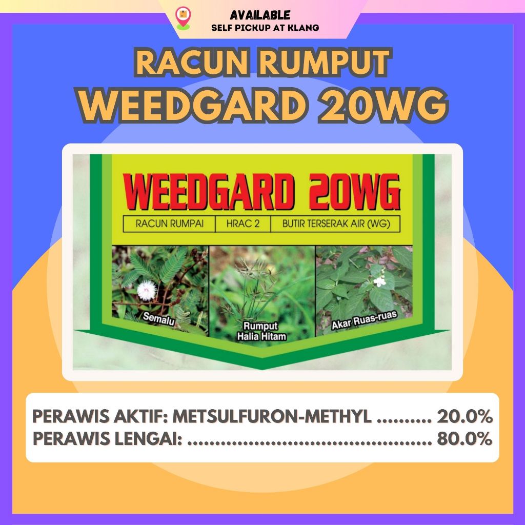 Racun Rumput Weedgard 250g Produk pertanian berkesan formula kuat kills ...