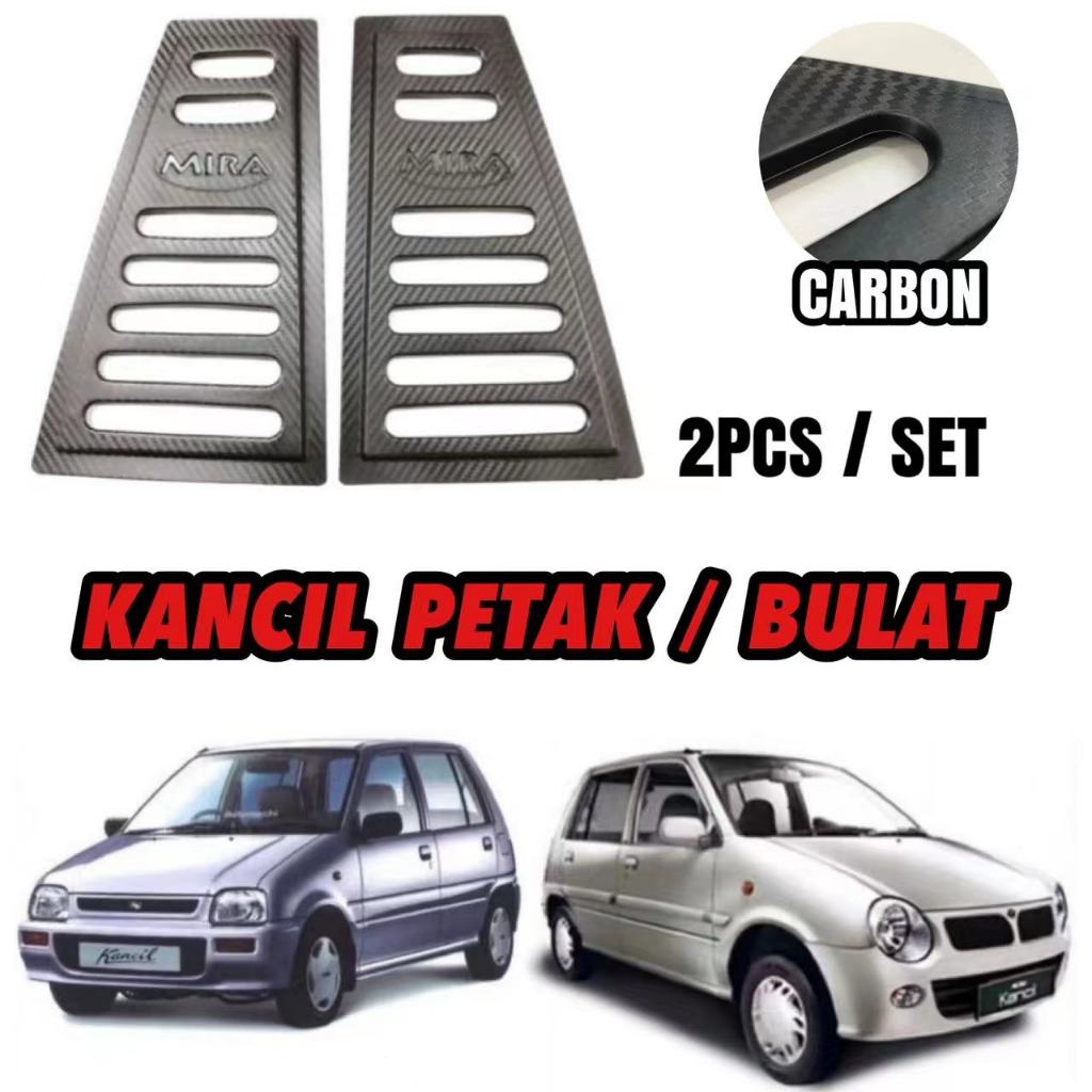 PERODUA KANCIL Window Cover 3D Carbon Fibre Rear Triangle Mirror Cover