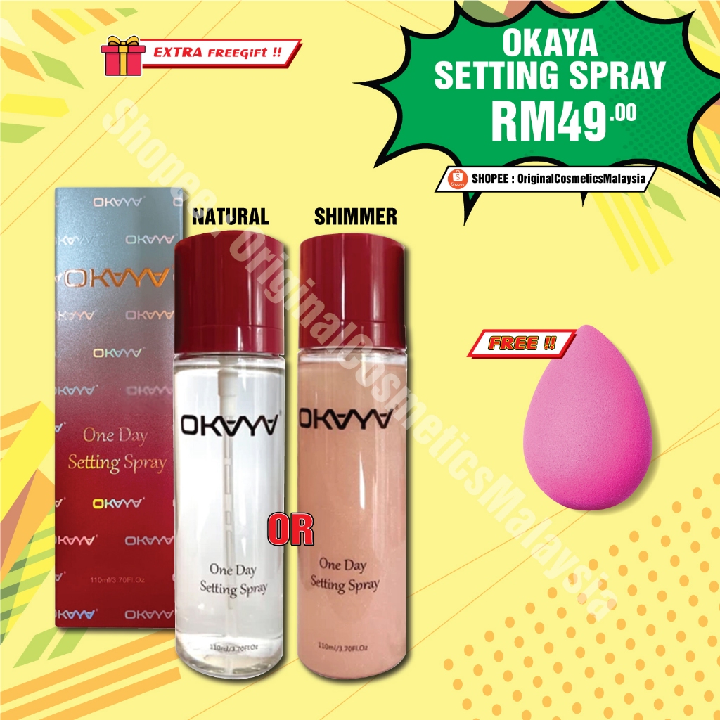 [🎁FREEGIFT‼️] OKAYA SETTING SPRAY ONE DAY LONG LASTING ORIGINAL HQ ...
