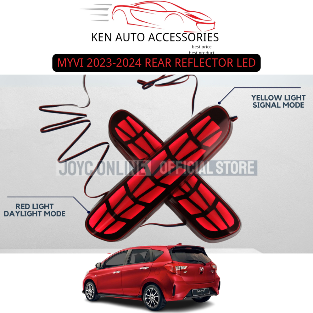 PERODUA MYVI 2022-2024 REAR REFLECTOR LED TAIL LIGHT BUMPER LIGHT BAR ...
