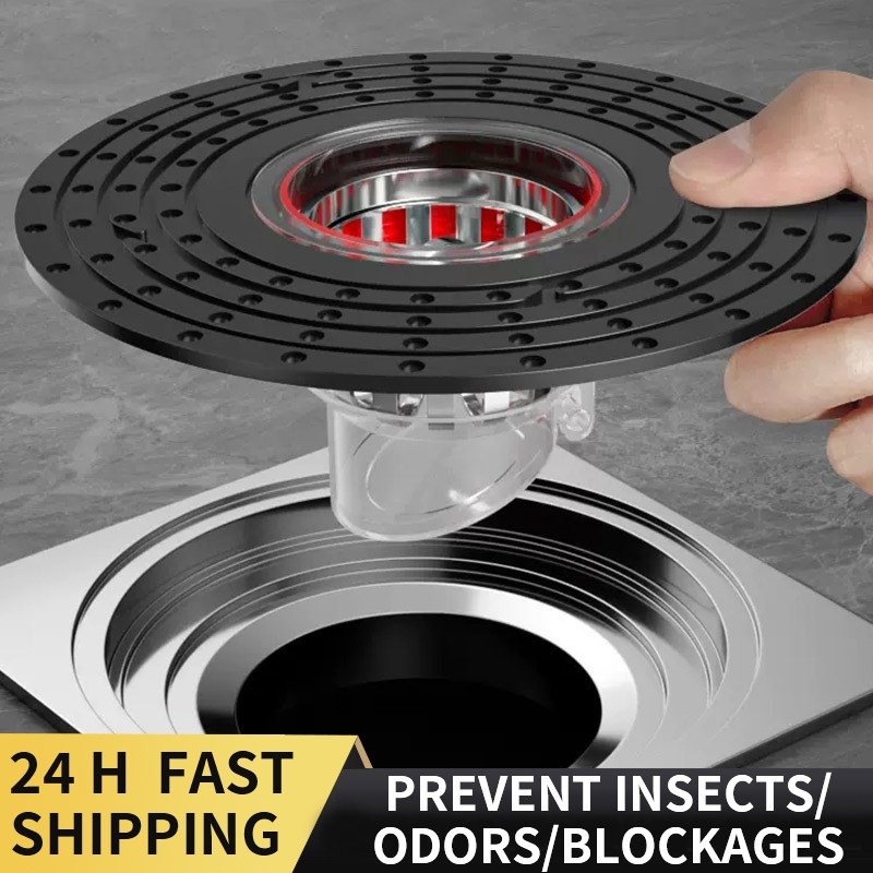 Universal Floor Drain Core, With Grid Grate Cover Insect Proof Sink ...