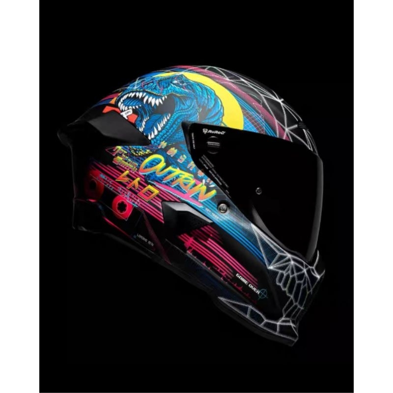 Original Ruroc Atlas Carbon Full Face Helmet Shopee Malaysia