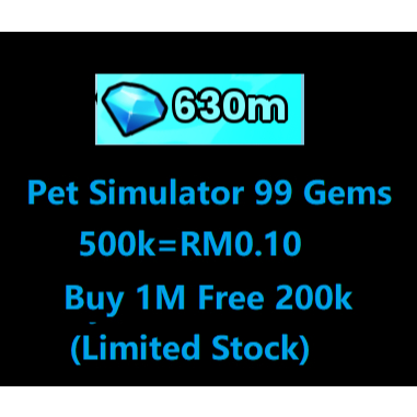 [Buy 1M Free 200k] Ps99/Pet Simulator 99 Cheap Pet/ Gems | Shopee Malaysia