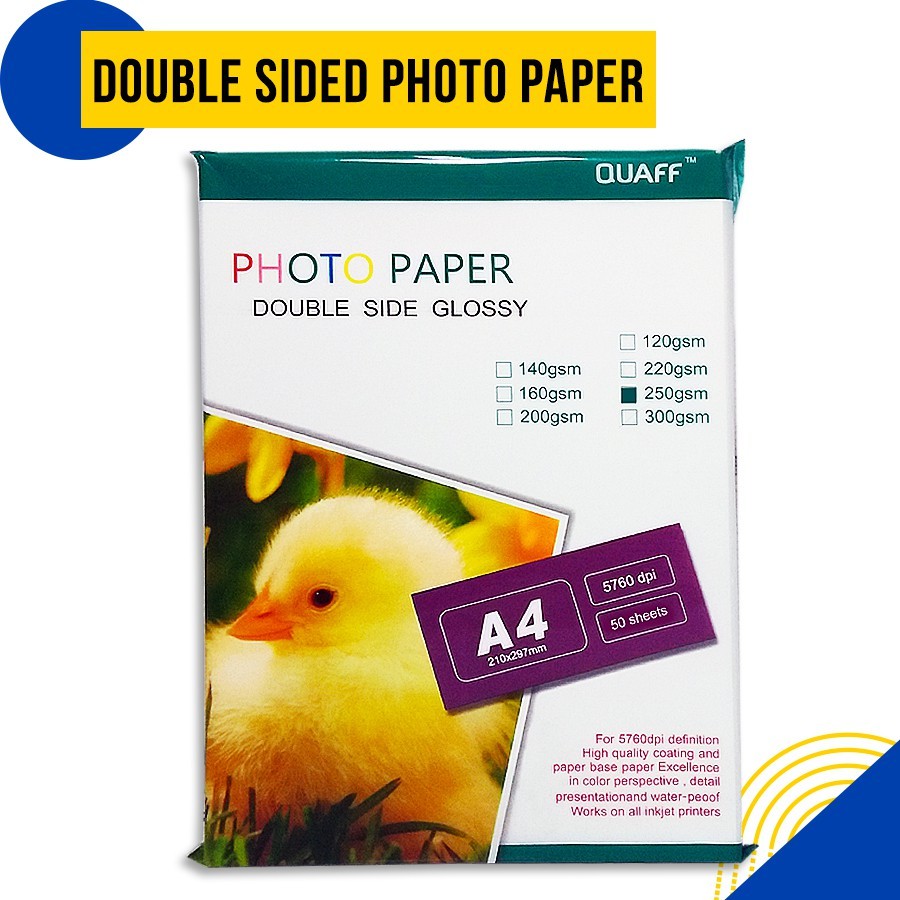 QUAFF Double Sided Glossy Photo Paper A4 Size 120gsm 140gsm 160gsm ...