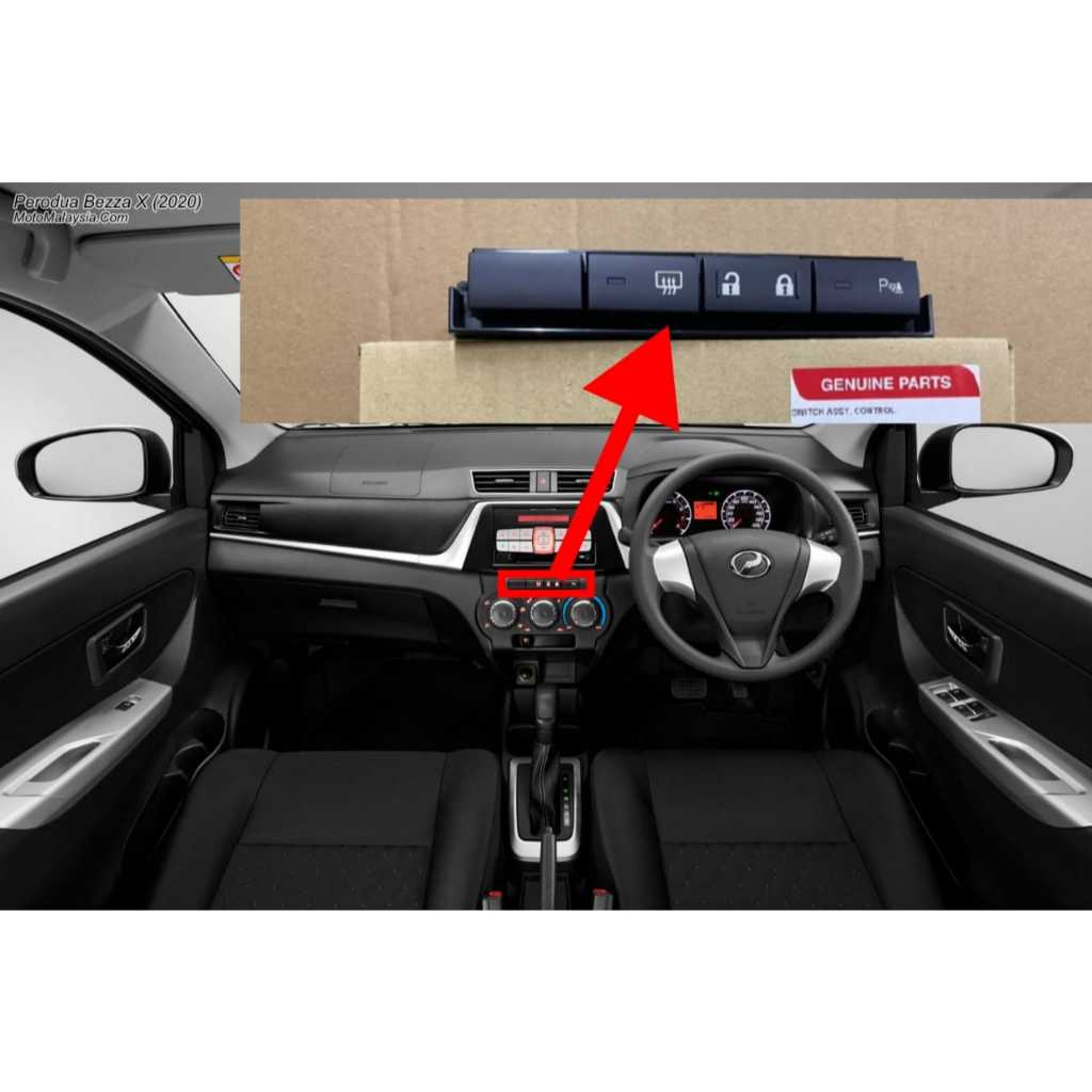 ORIGINAL PERODUA BEZZA SPEC PREMIUM X SE PRE X CENTER SWITCH DOOR LOCK ...