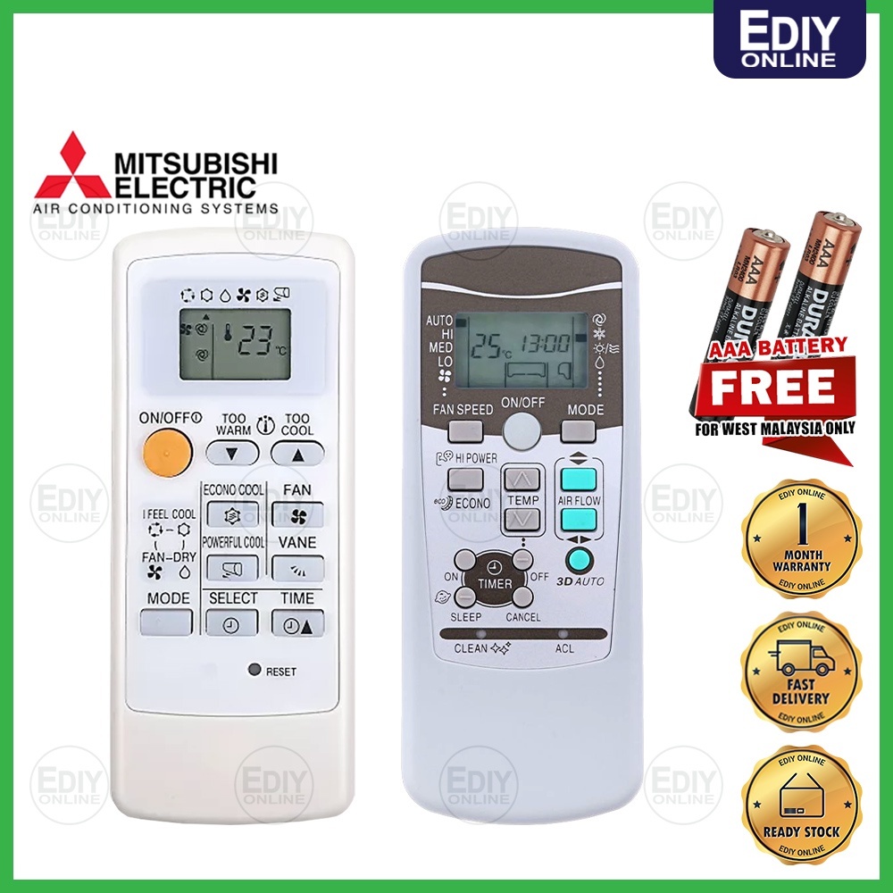 UNIVERSAL MITSUBISHI AIRCOND AIR COND CONDITIONER REPLACEMENT REMOTE ...