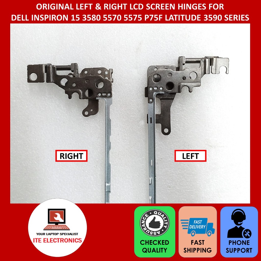 Gintai - Cerniere LCD per computer portatile, a sinistra e a destra, compatibile con Dell Inspiron 5570 5575 3585 Latitude 3590 cerniera set 3Y32X D0D85