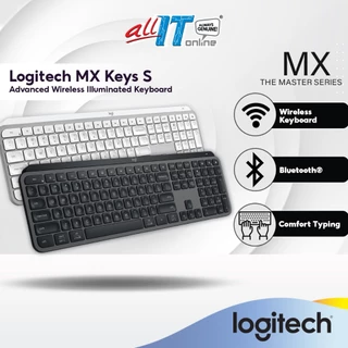 Logitech MX Keys S Advanced Wireless Illuminated Keyboard | Low Profile | Fluid Precise Quiet Typing | Programmable Keys