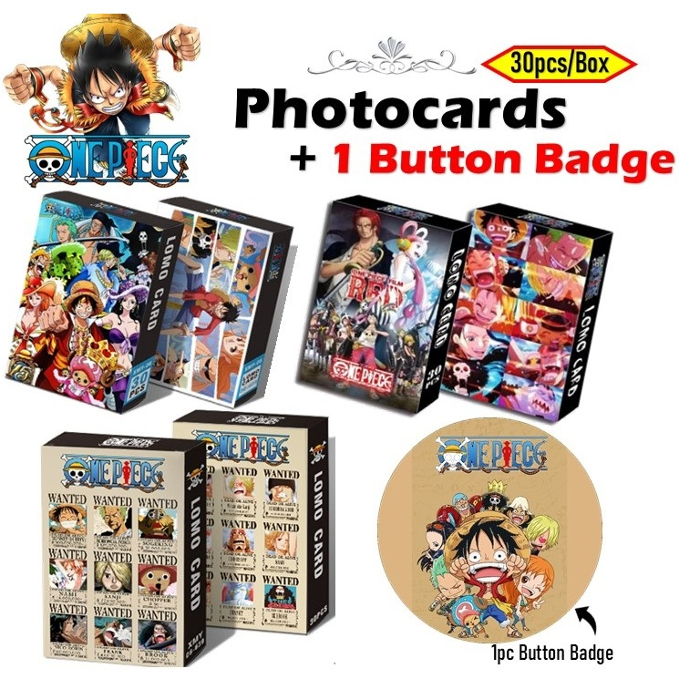 [30pcs + 1 Button] ONE PIECE Photocard and One Piece Button Badge. One ...