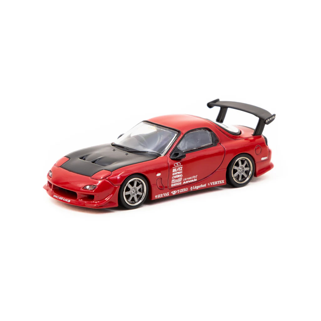 Tarmac Works GLOBAL64 Yellow Metallic VERTEX Mazda RX-7 FD3S 1:64 Diecast Car eB