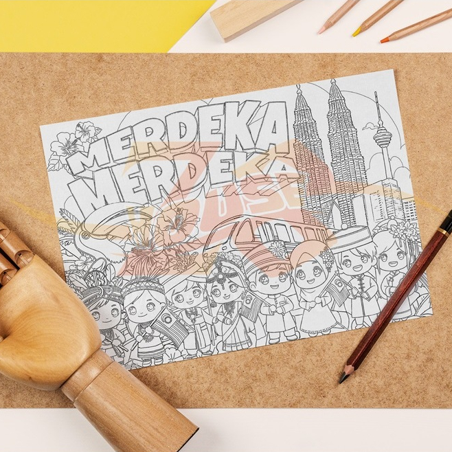 [Ready Stock] 10pcs Merdeka Edition Coloring Sheet - Aktiviti Mewarna ...