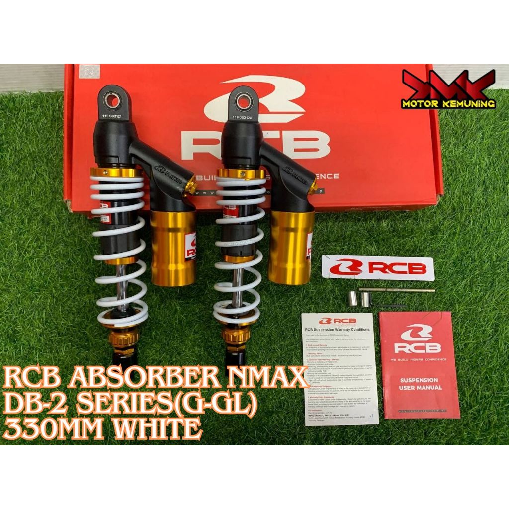 RCB ABSORBER NMAX DB-2 SERIES (G-GL) 330MM WHITE RACING BOY | Shopee ...
