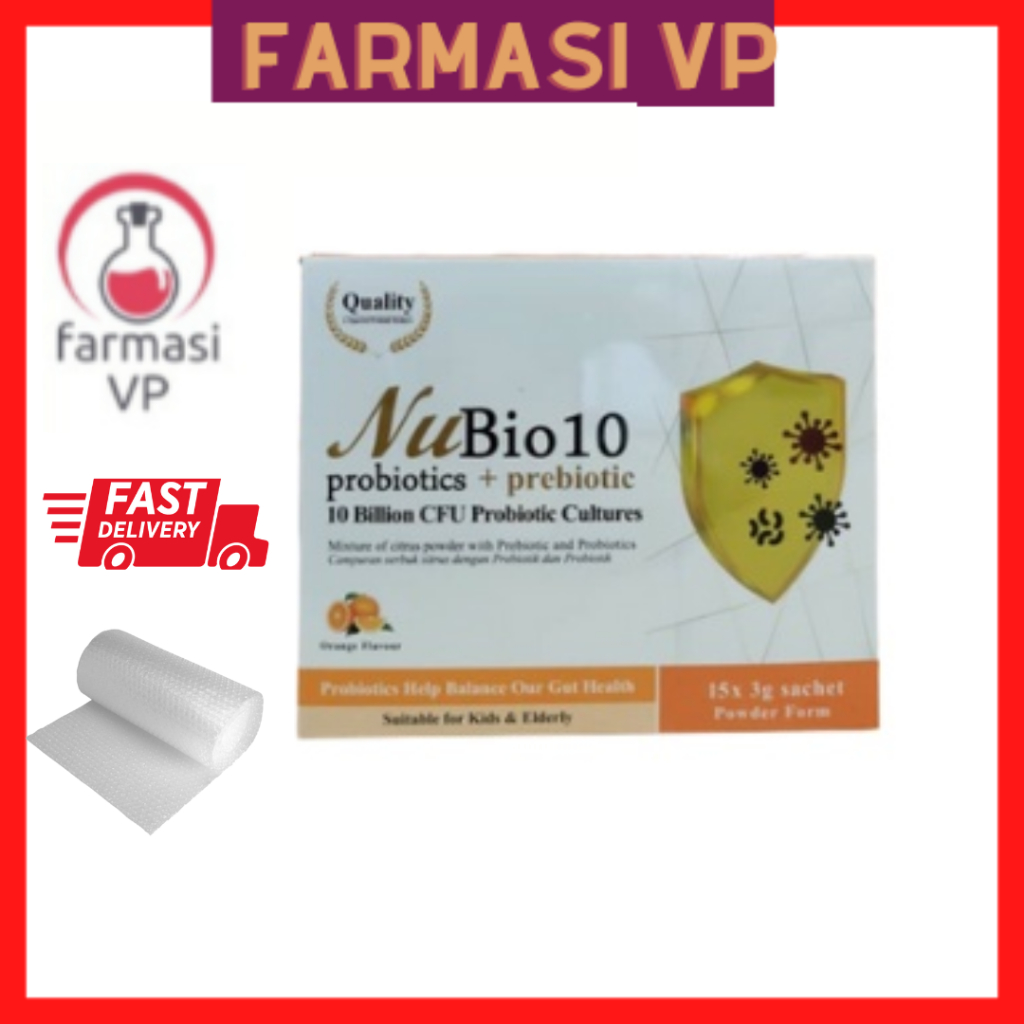 NuBio10 probiotics + prebiotics [10Billion CFU Probtiotic Culture] Nu